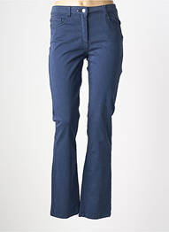 Pantalon slim țesătură poplin mărime normală albastru JULIE GUERLANDE femme