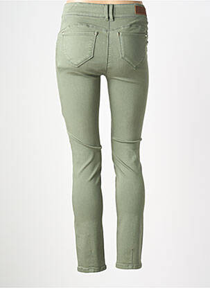 Pantalon slim țesătură poplin mărime normală verde JULIE GUERLANDE femeie