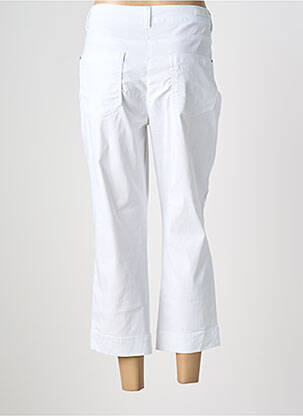 Pantalon 7/8 țesătură poplin mărime normală alb DIANE LAURY femeie