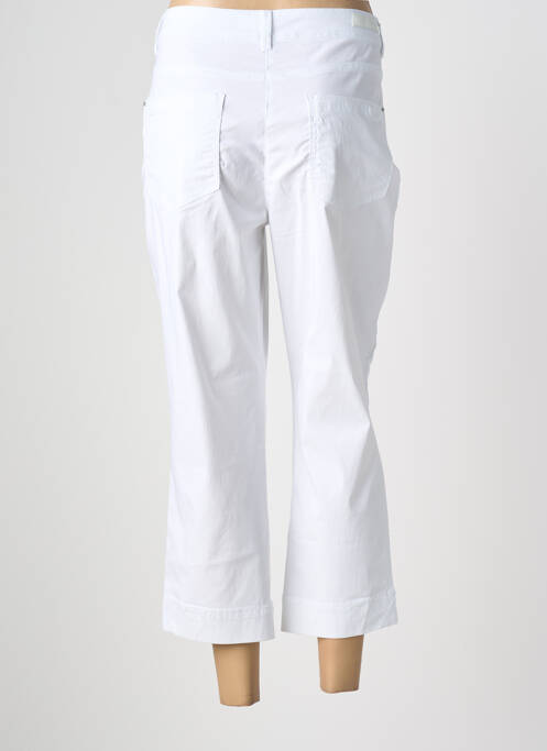 Pantalon 7/8 țesătură poplin mărime normală alb DIANE LAURY femme