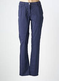 Pantalon slim țesătură poplin mărime normală albastru JULIE GUERLANDE femme