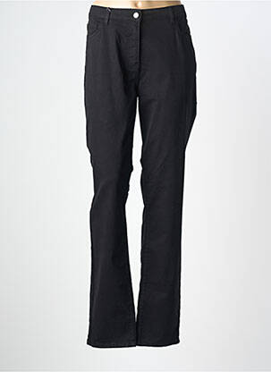 Pantalon slim țesătură poplin mărime normală negru JULIE GUERLANDE femeie