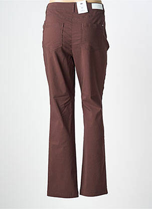 Pantalon slim țesătură poplin mărime normală maro JULIE GUERLANDE femeie