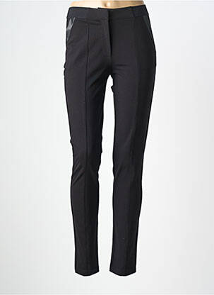 Pantalon slim talie elastică mărime normală negru DIANE LAURY femeie