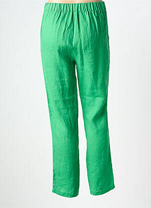 Pantalon slim talie elastică mărime normală verde DEVERNOIS femeie
