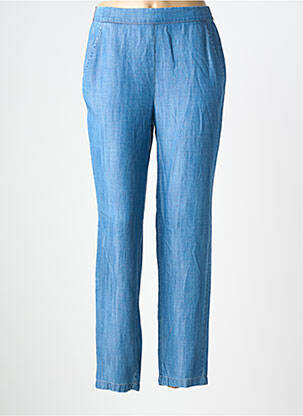Pantalon slim talie elastică mărime normală albastru DEVERNOIS femeie