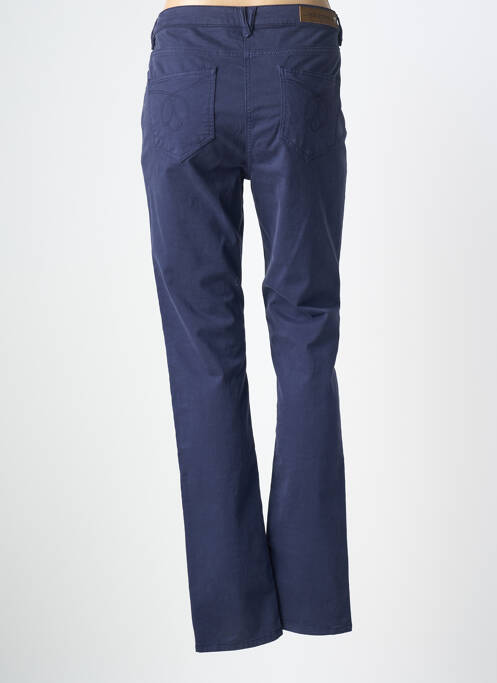 Pantalon slim țesătură poplin mărime normală albastru JULIE GUERLANDE femme