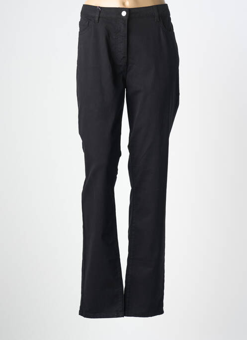 Pantalon slim țesătură poplin mărime normală negru JULIE GUERLANDE femme