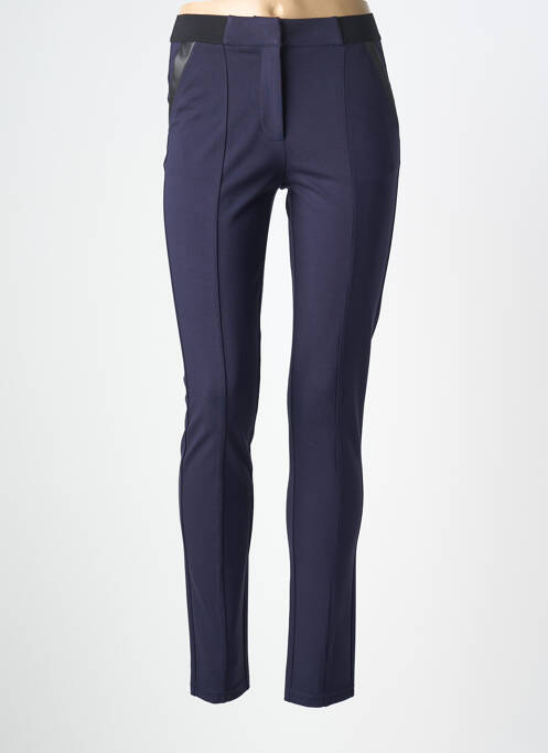 Pantalon slim talie elastică mărime normală albastru DIANE LAURY femme