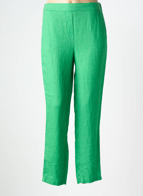 Pantalon slim talie elastică mărime normală verde DEVERNOIS femme