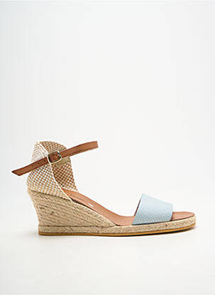 Espadrile închidere cu bride toc de 4 la 6 cm albastru BELLA STORIA femeie