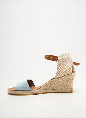Espadrile închidere cu bride toc de 4 la 6 cm albastru BELLA STORIA femeie
