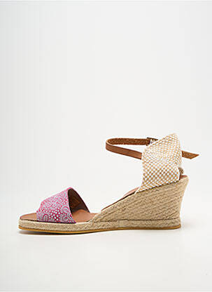 Espadrile țesătură satinată toc de 7 la 9 cm roz BELLA STORIA femeie