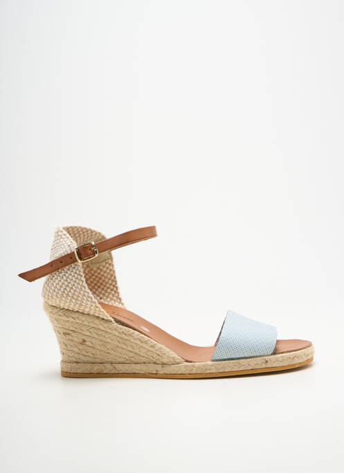 Espadrile închidere cu bride toc de 4 la 6 cm albastru BELLA STORIA femme