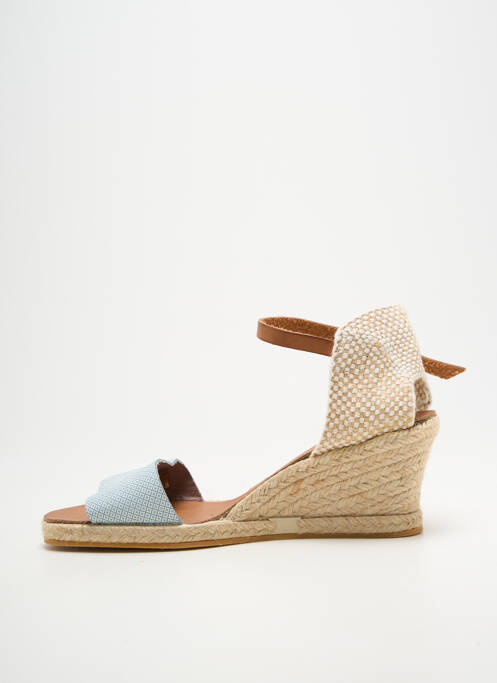Espadrile închidere cu bride toc de 4 la 6 cm albastru BELLA STORIA femme