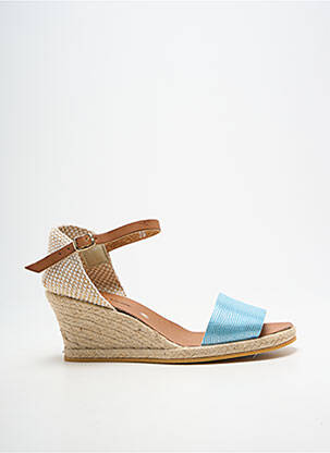 Espadrile închidere cu bride toc de 4 la 6 cm albastru BELLA STORIA femeie