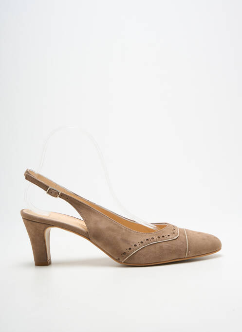 Pantofi cu toc închidere cu buclă(e) toc de 4 la 6 cm bej ANDREA DAPHANE femme
