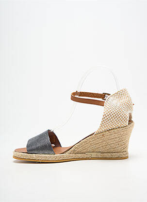Espadrile închidere cu bride toc de 4 la 6 cm negru THIERRY 21 femeie