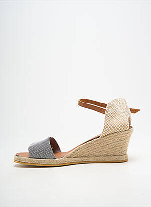 Espadrile închidere cu bride toc de 4 la 6 cm negru THIERRY 21 femeie