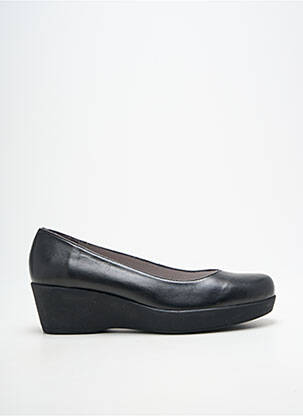 Pantofi cu toc țesătură satinată toc de 4 la 6 cm negru UNISA femeie