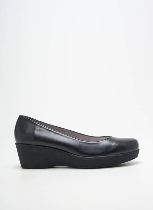 Pantofi cu toc țesătură satinată toc de 4 la 6 cm negru UNISA femme