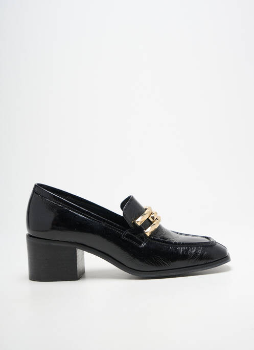 Mocasini țesătură satinată toc de 4 la 6 cm negru JB MARTIN femme