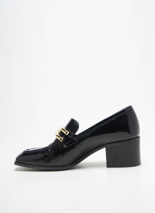 Mocasini țesătură satinată toc de 4 la 6 cm negru JB MARTIN femme
