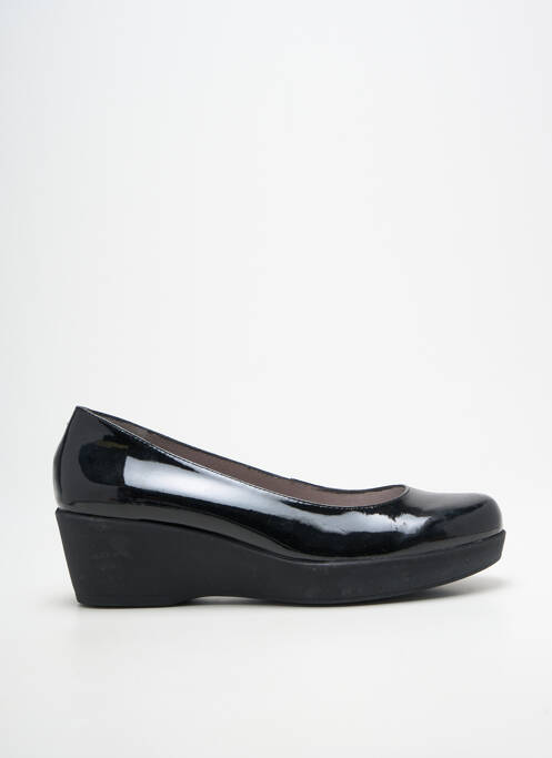 Pantofi cu toc material neted toc de 4 la 6 cm negru UNISA femme