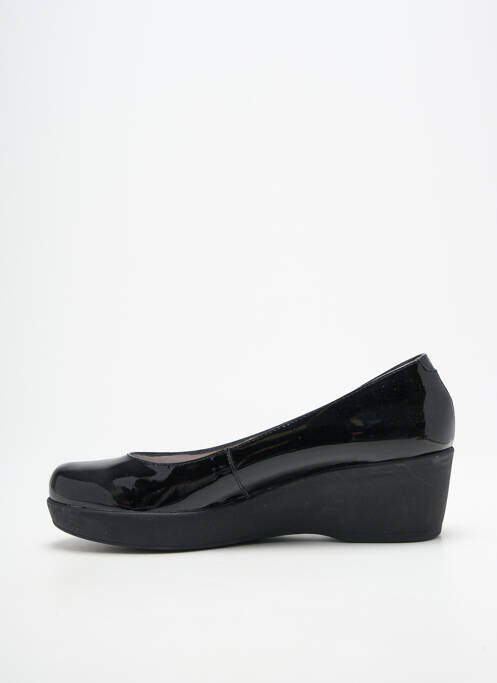 Pantofi cu toc material neted toc de 4 la 6 cm negru UNISA femme