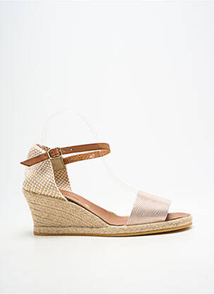 Espadrile închidere cu bride toc de 7 la 9 cm bej BELLA STORIA femeie