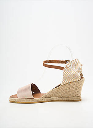 Espadrile închidere cu bride toc de 7 la 9 cm bej BELLA STORIA femeie