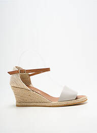 Espadrile închidere cu bride toc de 4 la 6 cm gri BELLA STORIA femme