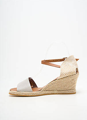 Espadrile închidere cu bride toc de 4 la 6 cm gri BELLA STORIA femeie