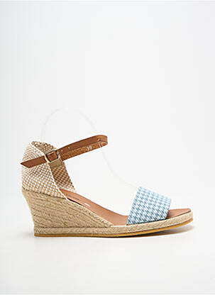 Espadrile închidere cu bride toc de 4 la 6 cm albastru BELLA STORIA femeie