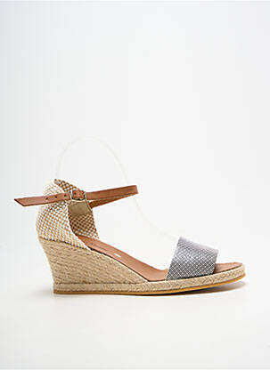 Espadrile închidere cu bride toc de 4 la 6 cm negru BELLA STORIA femeie