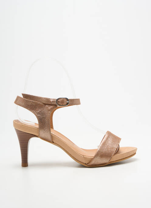 Sandale/pantofi decupați toc cui. toc de 7 la 9 cm maro BELLA STORIA femme