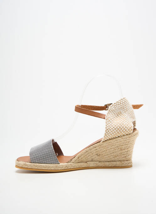 Espadrile închidere cu bride toc de 4 la 6 cm negru BELLA STORIA femme