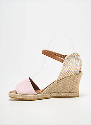 Espadrile închidere cu bride toc de 4 la 6 cm roz BELLA STORIA femeie