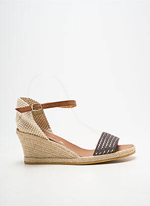 Espadrile închidere cu bride toc de 4 la 6 cm argintiu BELLA STORIA femeie