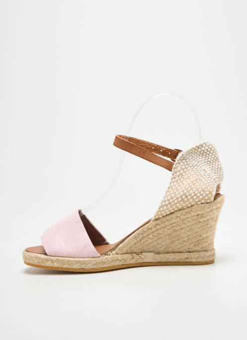 Espadrile închidere cu bride toc de 4 la 6 cm roz BELLA STORIA femme