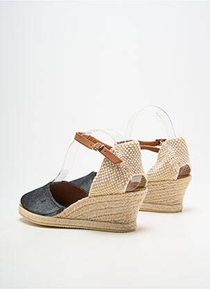 Espadrile vârf rotund toc de 4 la 6 cm argintiu BELLA STORIA femeie