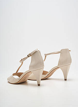 Sandale/pantofi decupați material neted toc de 4 la 6 cm bej JB MARTIN femeie