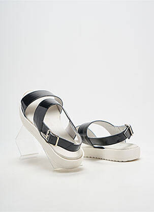 Sandale/pantofi decupați material neted toc plat până la 3 cm negru BELLA STORIA femeie