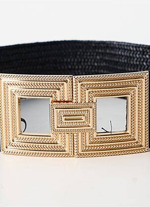 Curea efect material satinat negru JULIE GUERLANDE femeie