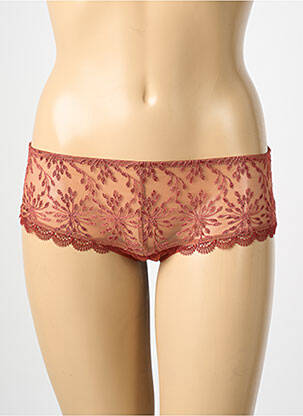 Shorty efect material satinat portocalie SIMONE PERELE femeie