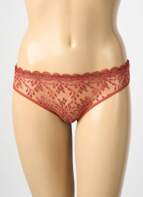 Chilot efect material satinat portocaliu SIMONE PERELE femme