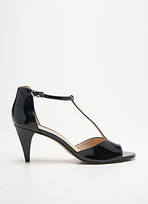Sandale/pantofi decupați material neted toc de 7 la 9 cm negru JB MARTIN femeie