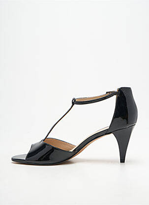 Sandale/pantofi decupați material neted toc de 7 la 9 cm negru JB MARTIN femeie