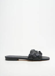 Mulete/saboți talpă exterioară din piele toc plat până la 3 cm negru DONNA LUCCA femme
