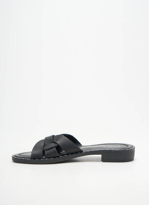 Mulete/saboți chiquet toc plat până la 3 cm negru DONNA LUCCA femme